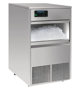 Machine à glaçons ronde en acier inoxydable de qualité commerciale prête à être expédiée, capacité de 50 kg, compresseur 220V - Product Image 1