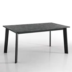 Mesa extensible de alta calidad hecha en Italia, 220 cm, Base de madera de grafito, muebles italianos