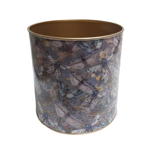 Jardinière circulaire moyenne en métal blanc avec revêtement en poudre, pot en métal coloré pour la décoration de la maison et du jardin, fait à la main, personnalisé - Product Image 2