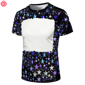 Nouveaux T-shirts d'été tricotés à manches courtes pour hommes et unisexe, imprimés par sublimation, en tissu polyester/coton anti-rétrécissement - Product Image 4
