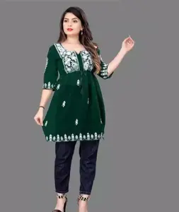 Tradisional India pakaian wanita pendek gaya Pakistan Salwar Kameez setelan Sharara setelan Anarkali gaun untuk pernikahan dan pakaian Festival