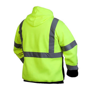 2026 nouveauté sweat à capuche de sécurité haute visibilité ANSI classe 2 étanche LED Flash séchage rapide respirant léger couleur unie - Product Image 6