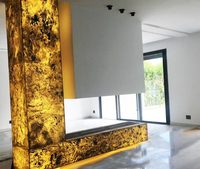 Life1996 Luxe Plaque de pierre flexible en ardoise naturelle de 2 mm d'épaisseur pour comptoir, fond de caisson lumineux de bar et placage de pierre translucide rétroéclairé