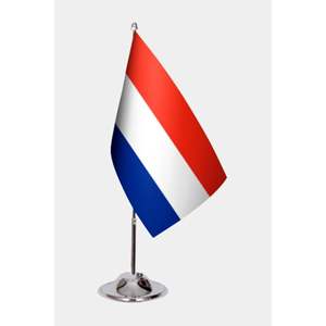 Drapeau de bureau personnalisable Pays-Bas – Techniques d'impression numérique sur polyester, nylon, satin, feutre – Matériaux en tissu – Affichage style fanion - Product Image 1