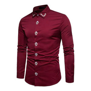 High Quality <b>Men</b> Fleece Long Sleeve Embroidered <b>Shirts</b> Best Quality Low Price Adjustable New Design <b>Men</b> Embroidered <b>Shirts</b> - Product Image 5