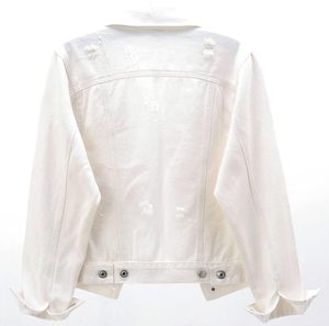Stylish Cropped Women's Denim Jacket Comfortable Cotton Outerwear with Relaxed Fit Modern Casual Everyday Streetwear - Product Image 2
