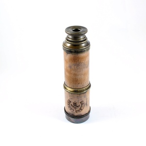 Latón coleccionable estilo antiguo náutico Spyglass sólido 15 pulgadas pirata telescopio con madera - Product Image 2
