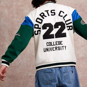 Manteau de veste de baseball pour femmes et hommes Varsity Letterman Style pour étudiants d'université Logo personnalisé de couleur foncée Design College - Product Image 3