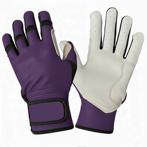 Guantes de Bateo de Béisbol de Piel de Vacuno de Primera Calidad con Logotipo Personalizado, Agarre Antideslizante, Guantes de Softbol Suaves y Cómodos para Jóvenes y Adultos - Product Image 1
