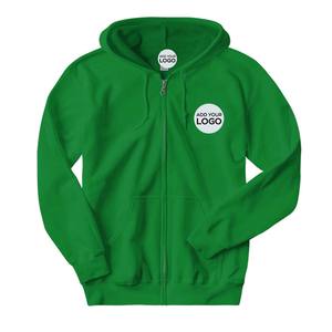 Sudadera con Capucha Ligera de Felpa Francesa para Hombre, Sudadera con Cremallera Completa al por Mayor - Product Image 1