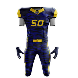 Uniforme personalizado de fútbol americano juvenil de manga corta, uniforme transpirable de sarga bordada y sublimada - Product Image 5