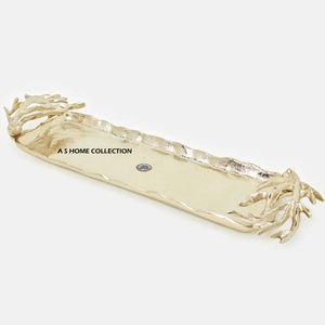 Plateau de service en métal de la plus haute qualité, créatif pour la décoration, plateaux de rangement pour aliments, pour les petits-déjeuners, les fêtes, les mariages, les pique-niques - Product Image 1