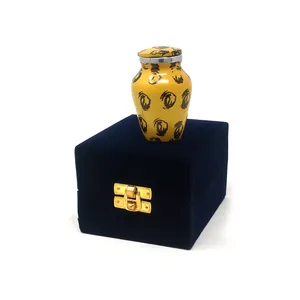 Metal Aluminium Memorial Cremation <b>Keepsakes</b> Yellow Mini <b>Keepsake</b> Urns for Human <b>Pet</b> <b>Ashes</b> Best Price - Product Image 4