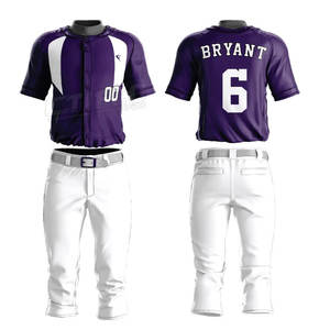 Barato personalizado nombre del equipo y logotipo de impresión deportes béisbol uniforme de talla grande uniforme de béisbol - Product Image 1