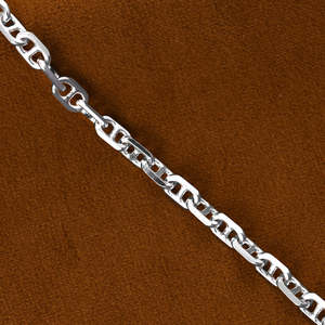 NOVAMART Fine <b>Silver</b> Soren Men's 8-Inch <b>Bracelet</b> with Rhodium Plated White Rose 14K/18K Gold Featuring Religious <b>Charm</b> and Pearl - Product Image 3