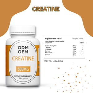 Cápsulas de Creatina de Marca Privada, 60 Unidades, OEM ODM, Suministro a Granel, Línea de Cápsulas de Nutrición Deportiva con Fórmula Personalizada para Activos - Product Image 4