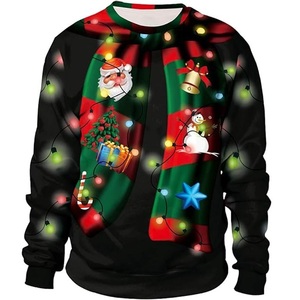 New Design Good Quality Marry <b>Christmas</b> Print Pattern Fashionable Stylish Full Sleeve <b>Fleece</b> Sublimation Sweatshirts Breathable - Product Image 1