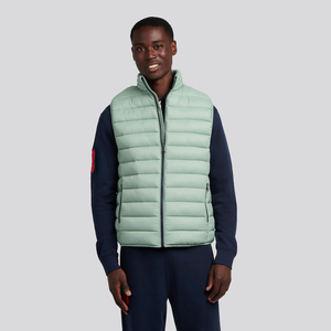 เสื้อกั๊กขนเป็ดสำหรับผู้ใหญ่กลางแจ้งแขนกุดมีซิปทำจากโพลีเอสเตอร์กันลมและถุงซิป - Product Image 3