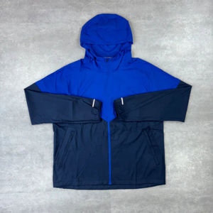 Conjunto de chándal de nailon de 2 piezas personalizado OEM para hombre, Chaqueta corta cortavientos estampada, reflectante, ligera, ecológica - Product Image 2