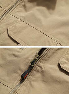 Chaleco de alta calidad para hombre, chaleco liso sin mangas con cuello en V, ropa informal para exteriores, chalecos para hombre, chalecos multibolsillos para adultos - Product Image 5