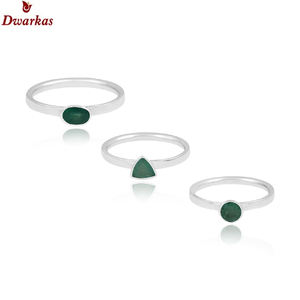 Anillo apilable de Plata de Ley 925 al por mayor, juego de diamantes de piedras preciosas de peridoto de corte natural, diseños de estilo clásico para fiestas de boda - Product Image 4
