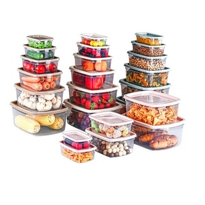 Ensemble de 6 boîtes de conservation hermétiques en plastique PP écologiques pour aliments secs, 250 ml-3000 ml - Product Image 2