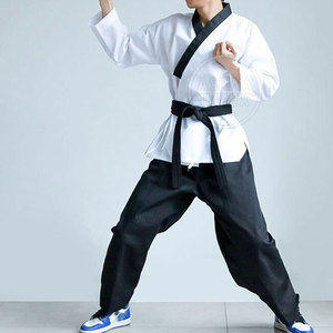 Ropa de artes marciales de manga larga de algodón de Venta caliente uniforme de Taekwondo al por mayor OEM - Product Image 6