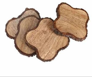 Juego de Posavasos de Madera Artesanal Más Vendido, Madera de Mango, Forma Personalizada, Exportador Indio con Posavasos de Nogal de Alta Calidad - Product Image 1