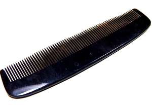 Peine de cuerno de búfalo natural para el crecimiento del cabello Cepillo tradicional no estático para hombres, mujeres, niños, Color negro Fabricante directo - Product Image 2