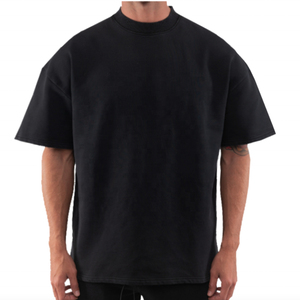 T-shirts pour hommes unisexe Slim Fit T-shirts tricotés personnalisables en coton épais de haute qualité à épaules tombantes - Product Image 6