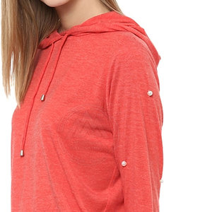 Femmes surdimensionné Harajuku coréen sweat couleur unie à manches longues à capuche avec poche zippée décontracté haut Streetwear automne hiver - Product Image 6