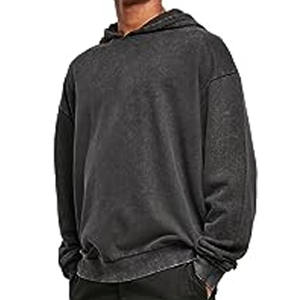 Sweat-shirts à capuche délavés à l'acide de haute qualité pour hommes, style Hip Hop, sportifs, épais et à enfiler - Product Image 6