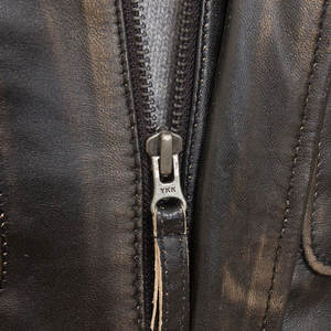 แจ็คเก็ตหนังวัวแท้ผู้ชายขายดีที่สุด คอตั้ง สไตล์ไฮสตรีท กันน้ำ ระบายอากาศ กันลม สำหรับฤดูหนาว - Product Image 4