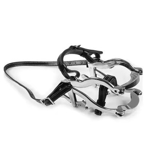 Bits de bâillon de course de chevaux en acier inoxydable de qualité supérieure culotte rotative à joue lâche Mullen bouche mèche d'équitation avec crochets et gourmette - Product Image 5