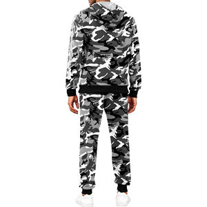 Ensemble de survêtement camouflage personnalisé pour homme, streetwear, 100% coton, sweat-shirt en molleton, jogging, survêtement camouflage pour homme - Product Image 2