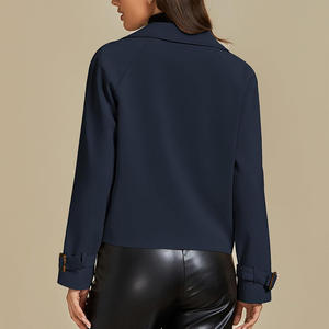 Trendy High-Fashion Cropped Trench Coat Statement Look - Product Image 2