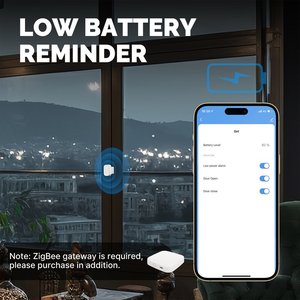 A2ZWORLD Mini sensore magnetico ZigBee 3.0 protocollo per porte e finestre TUYA, Smart Life 3V con batterie CR2032 - Product Image 4