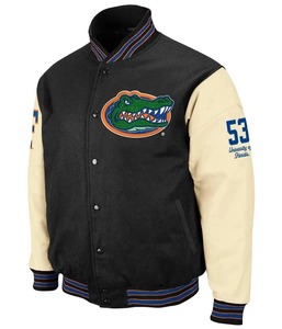 Veste universitaire en mélange de laine épaisse Logos de couleurs personnalisées et livraison rapide en usine - Product Image 6