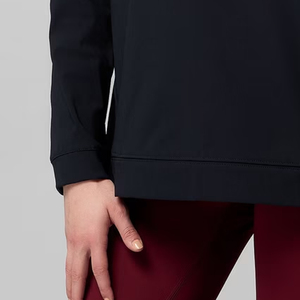 Sweat à capuche pour femme en tissu respirant, couleur unie, avec capuche et matière polaire pour un ajustement confortable et décontracté, pour une utilisation en extérieur et décontractée - Product Image 3