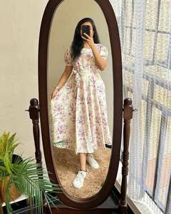 Hermoso Maxi con estampados de algodón suave puro y rico - Product Image 3