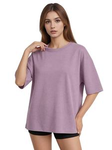 Camiseta Extra Grande de Algodón Ecológico para Mujer, Diseño Largo y Ajustado con Logotipo Personalizado, Estilo Casual para Verano - Product Image 3