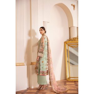 Embroidered Chiffon <b>Net</b> <b>Fabric</b> CH07-01 Stitched - Product Image 5
