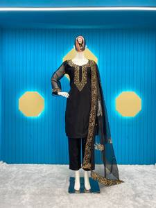 SALWAR KAMEEZ DE DISEÑADOR con PANTALÓN y DUPATTA con ESPEJO REAL para MUJERES, FIESTAS, CASUAL, TODAS LAS TEMPORADAS - Product Image 3