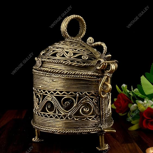 Pandaan indio tradicional de cobre tallado con mango de bloqueo hecho de latón de alta calidad a precio mayorista de India - Product Image 2