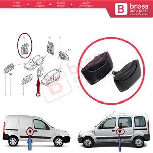 Poignée d'ouverture de porte coulissante extérieure gauche et droite BDP1558 noire pour Kangoo KC Express FC Kubistar MK1 X76 8200107371 820010737 - Product Image 5