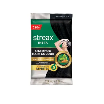 Factory Prices Streax Insta Shampoo Hair Color Natural Black For Natural Look Hair By Indian Manufacturer & Exporters