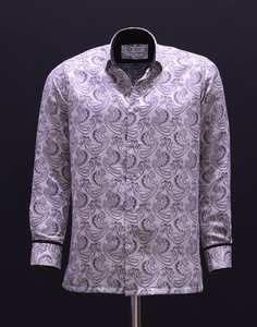 Chemise habillée de luxe pour homme, bleu roi à carreaux, coupe ajustée, manches longues, boutonnée, en tissu satiné de qualité supérieure 100% coton, collection Printemps - Product Image 1