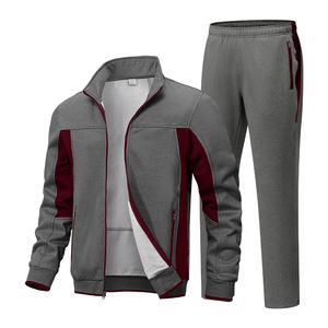 Conjunto Deportivo Elegante para Hombre, Traje de Correr con Cuello Alto para Trotar, Deportes y Ropa Urbana, Conjunto Cómodo de Dos Piezas para Hombre - Product Image 1