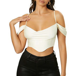 2023 <b>Women</b> Summer Off Shoulder Sexy Yoga Crop <b>Tops</b> Streetwear Running Jogging Sports Stripped Blouse Tank <b>Tops</b> with Bra Padded - Product Image 2
