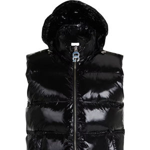 Chaqueta de invierno para hombre al por mayor, chaleco acolchado de algodón ligero personalizado, chaleco acolchado sin mangas con capucha y cuello, servicio OEM alto - Product Image 1